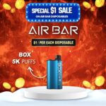 AIR BAR BOX 5% DISPO (50 ML) 3K PUFFS 5CT/ BX